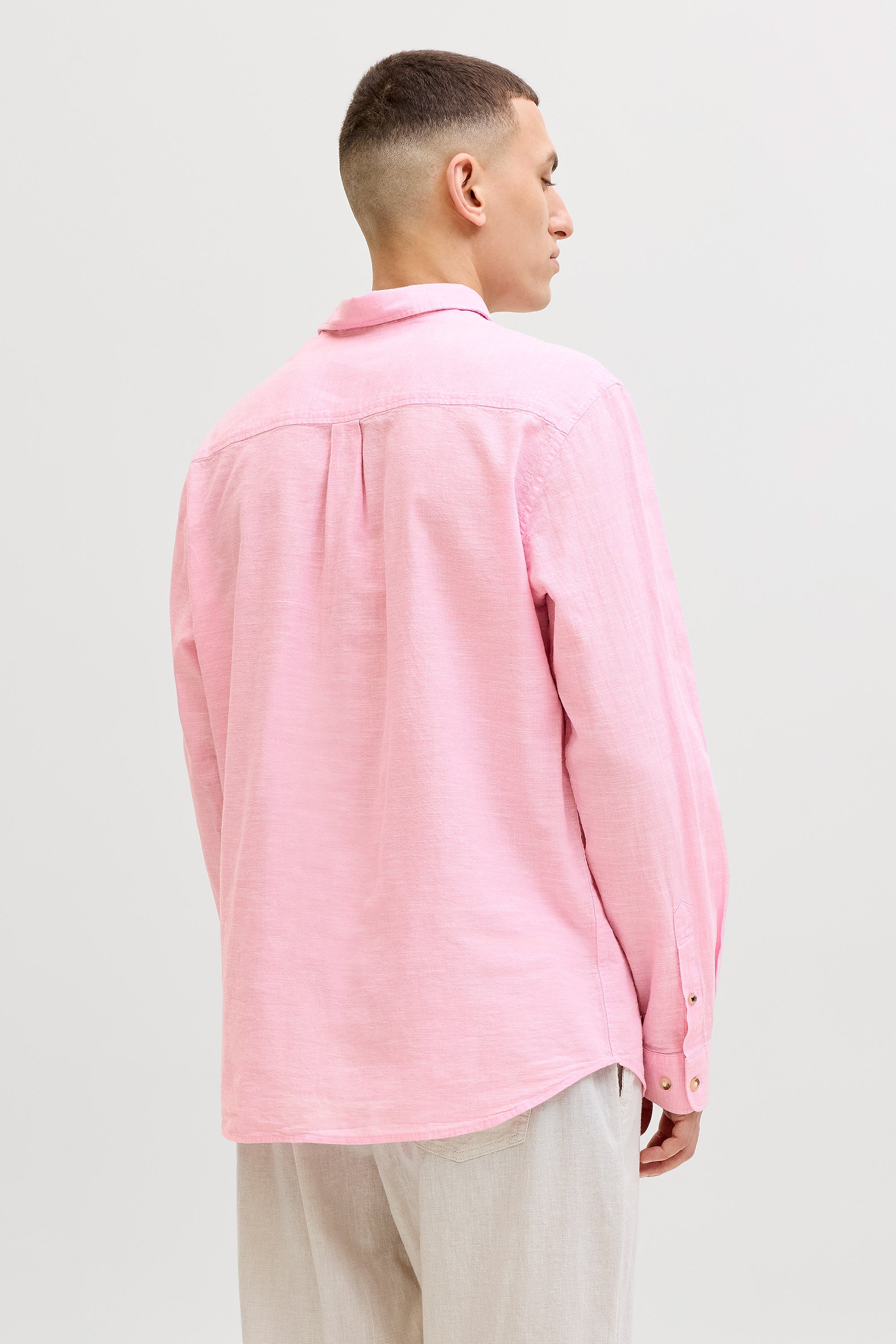 JJESUMMER Leinenhemd - Prism Pink