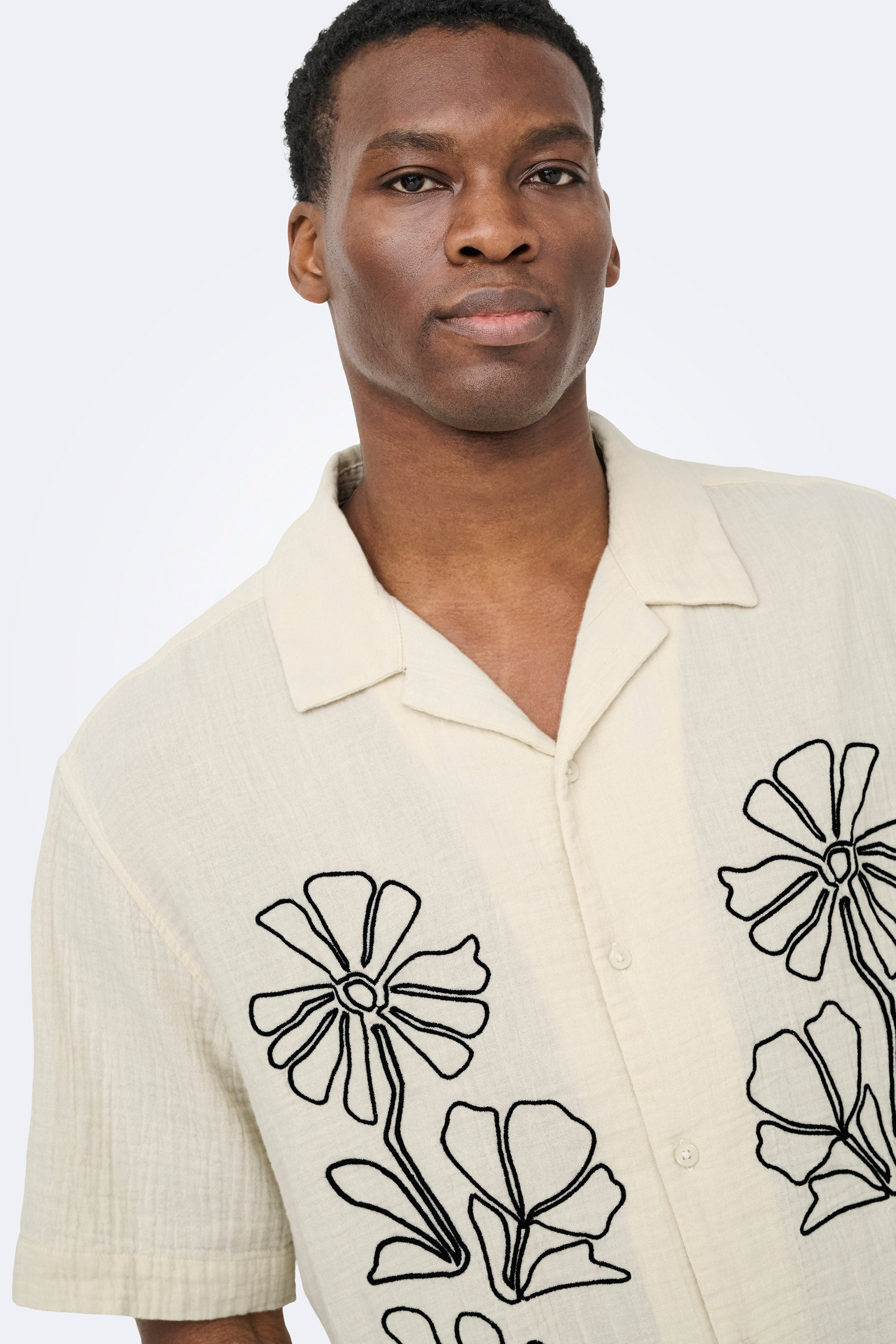 ONSJACKSON Musselin-Hemd - Bone White