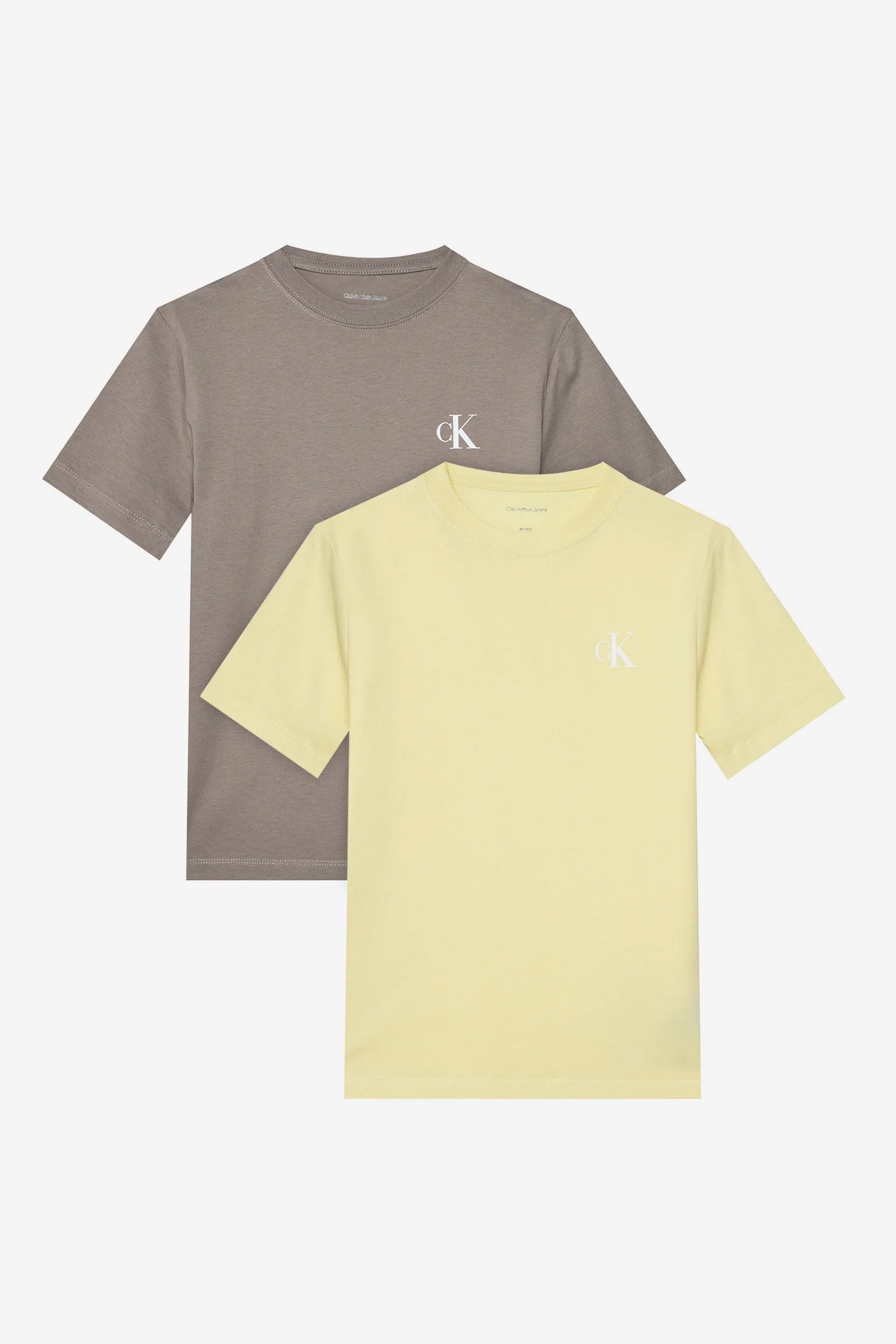 Monogram Doppelpack T-Shirts - Yellow + Taupe