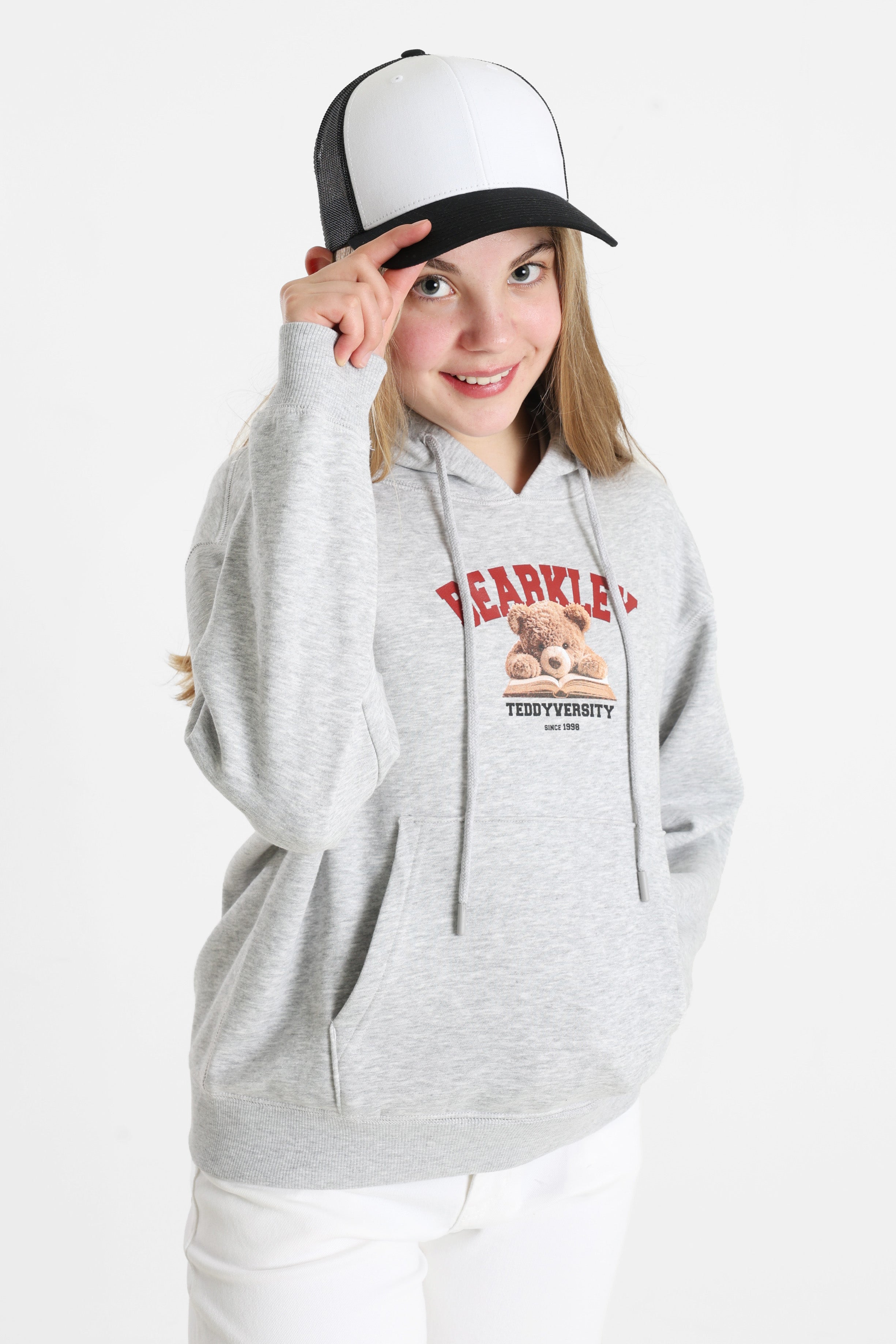 Kapuzensweatshirt - Grau meliert