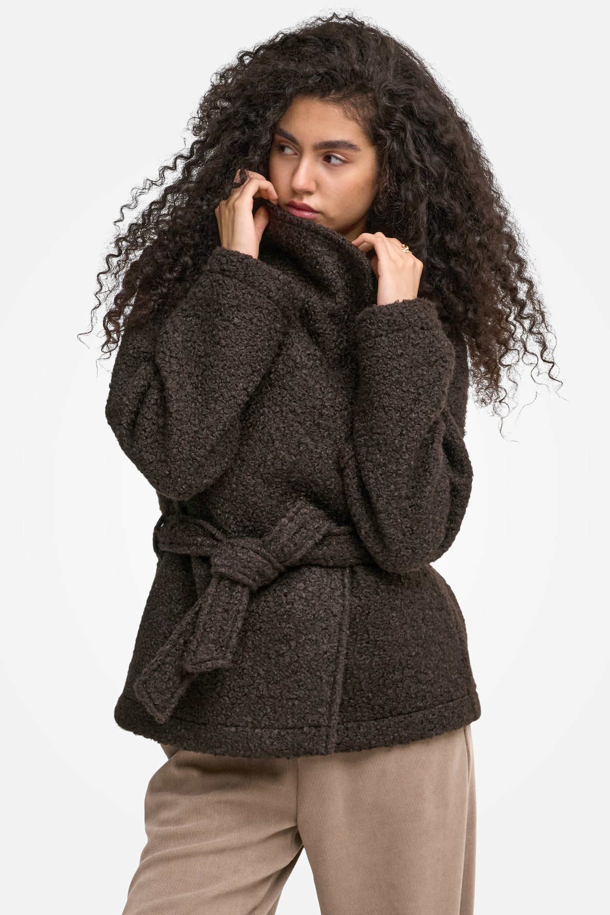 ONLVALERIA short boucle knit coat - Java