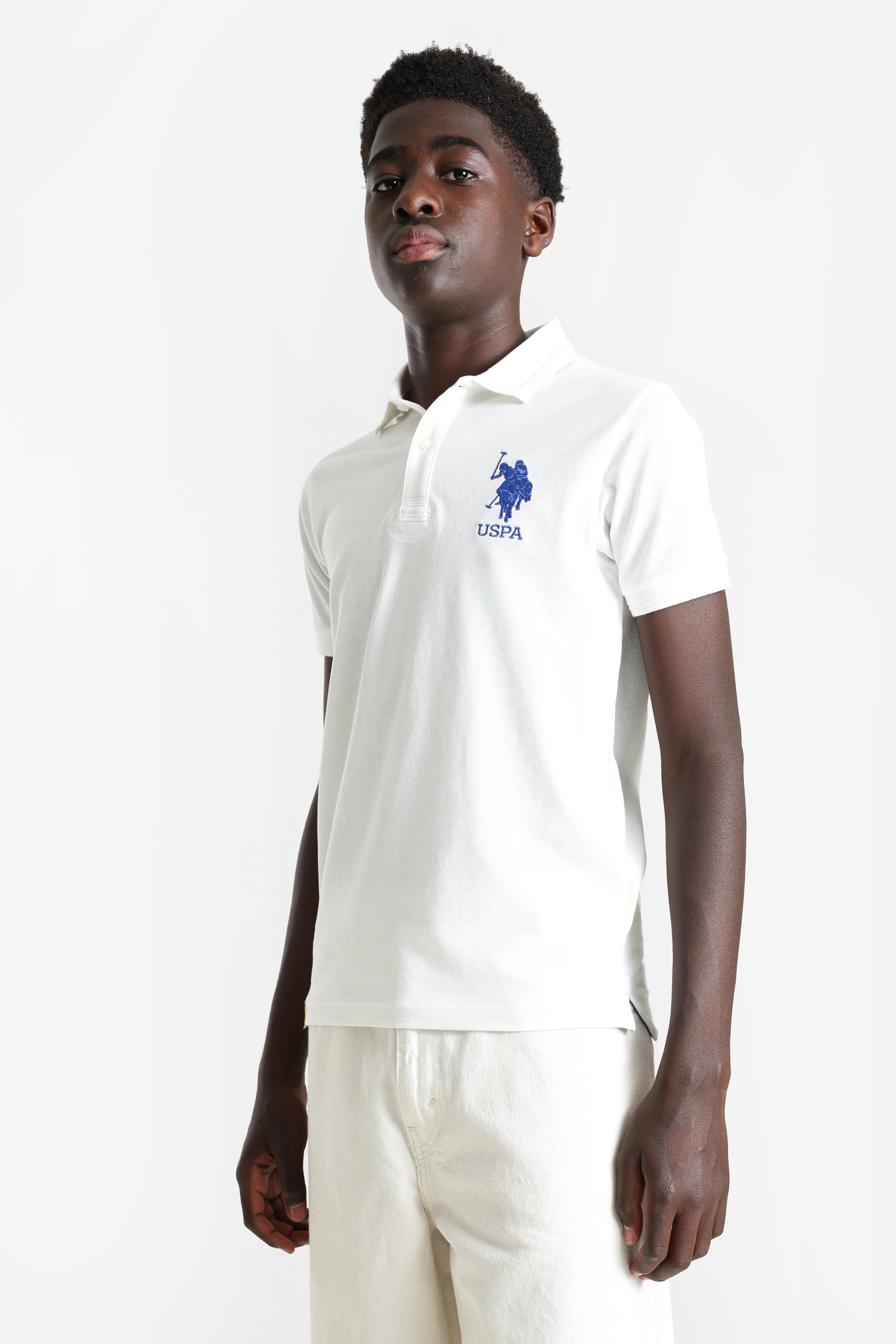 Polo Farid - White + Royal