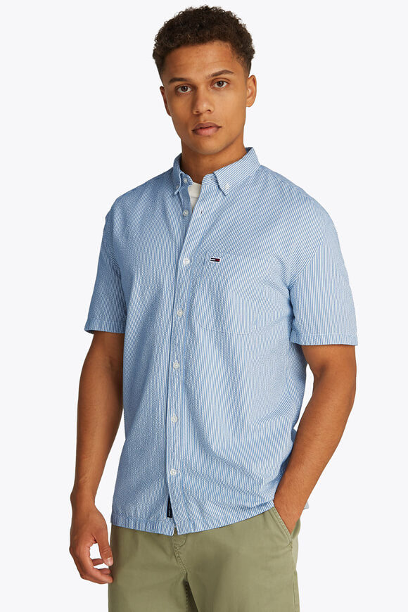 Hemd aus Seersucker - Colorado Blue