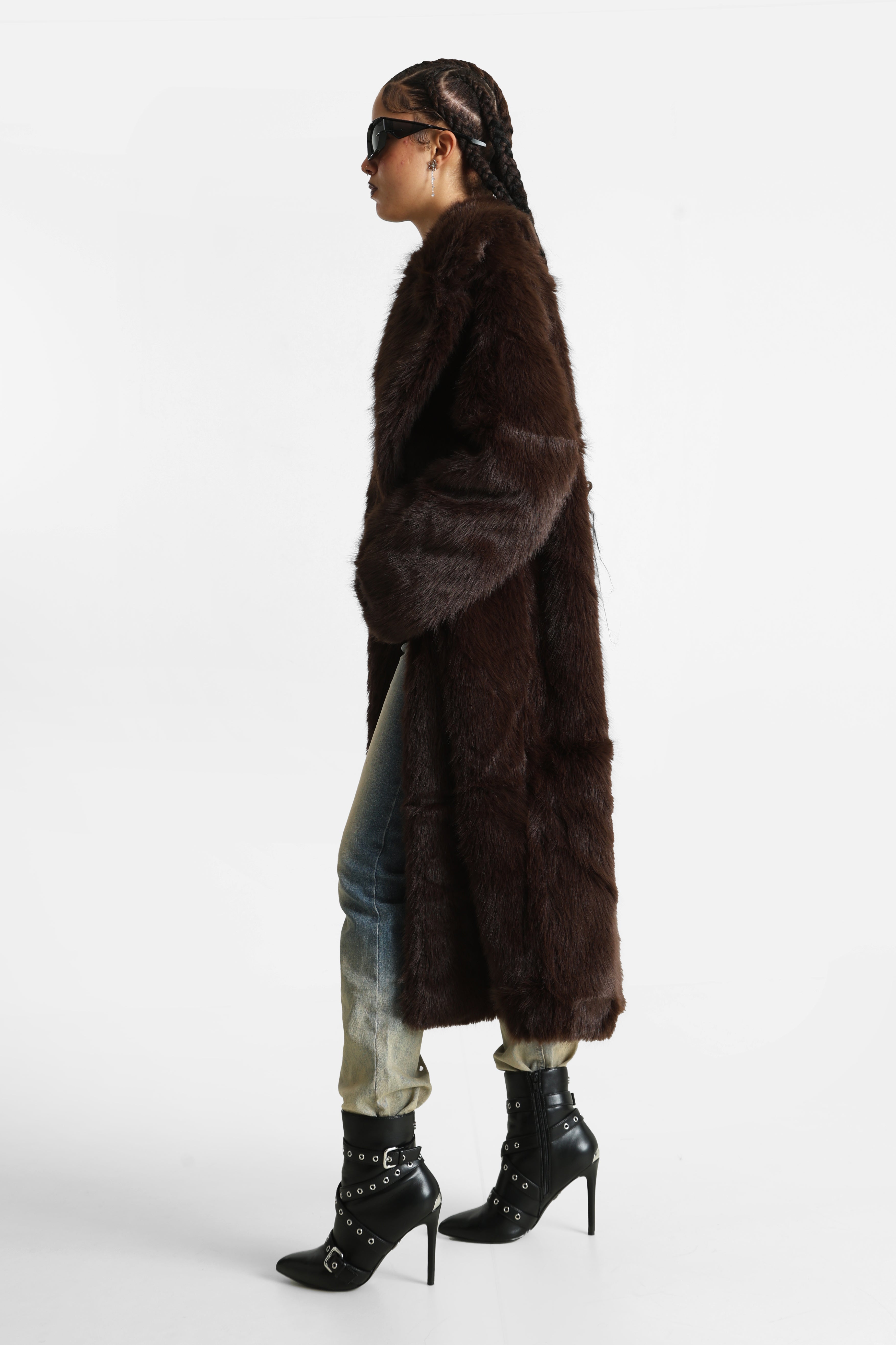 Manteau en fourrure synthétique - Chocolate