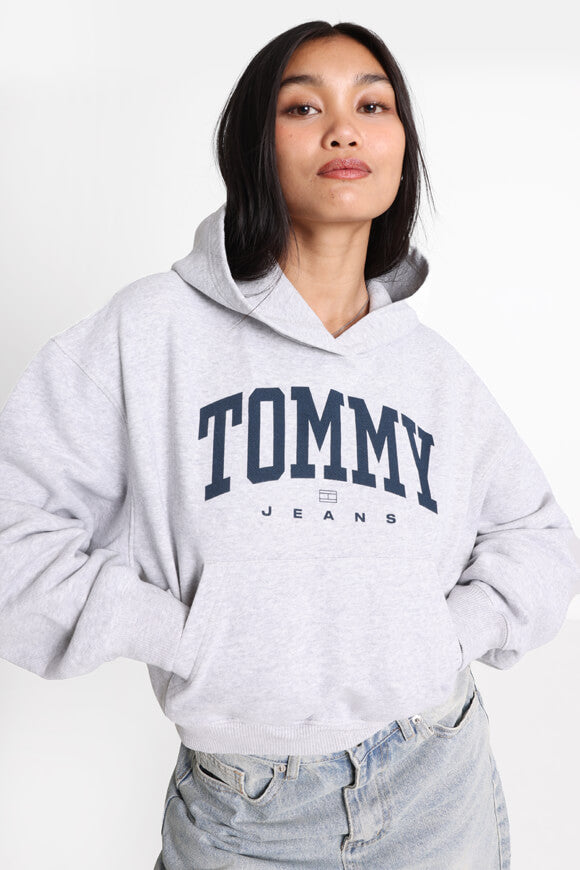 VTG Varsity 1 Crop Kapuzensweatshirt - Silver Grey Heather