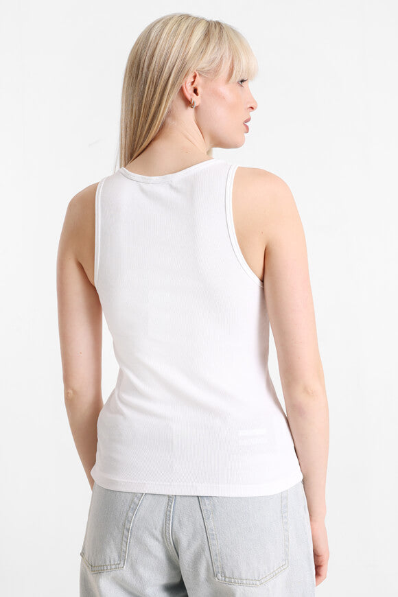 Geripptes Tanktop - White