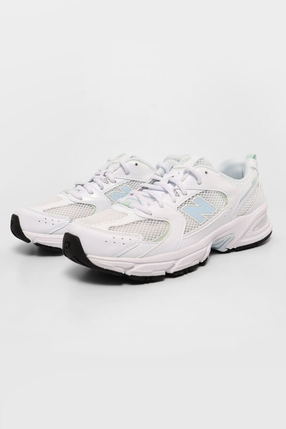 G 530 Baskets de saison - Blanc + Vert clair