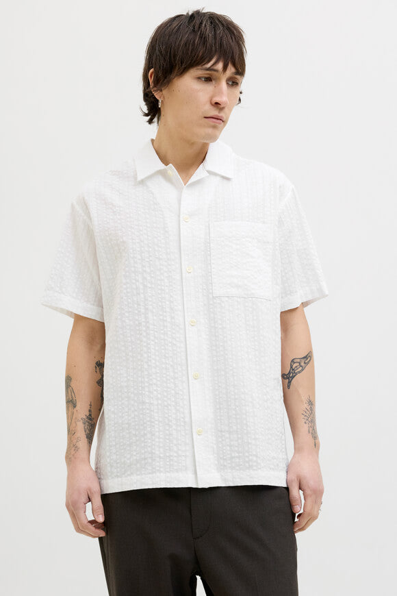 JPRCCEASTON Chemise oversize en seersucker - Blanc
