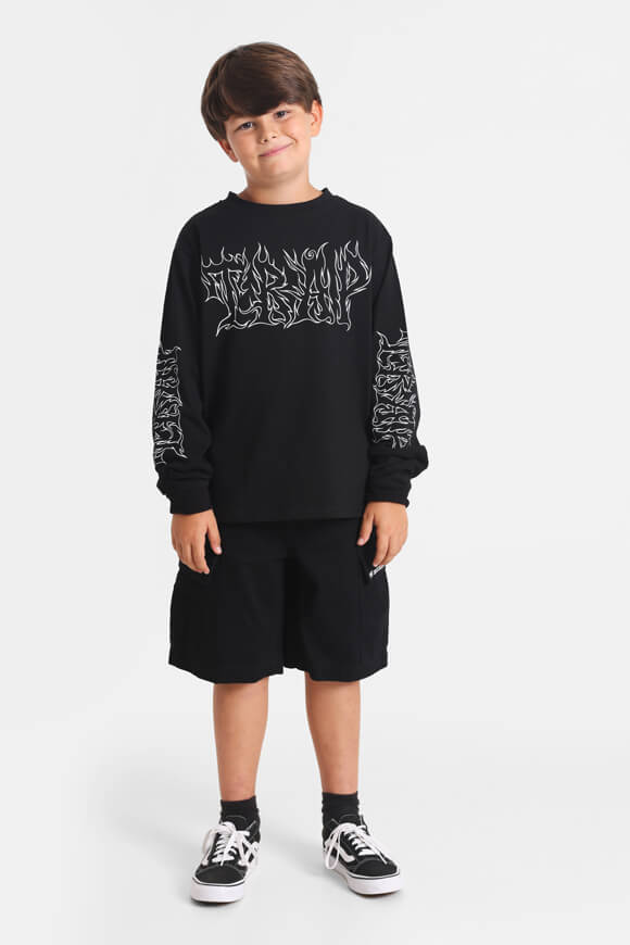 Langarmshirt - Schwarz + Weiss