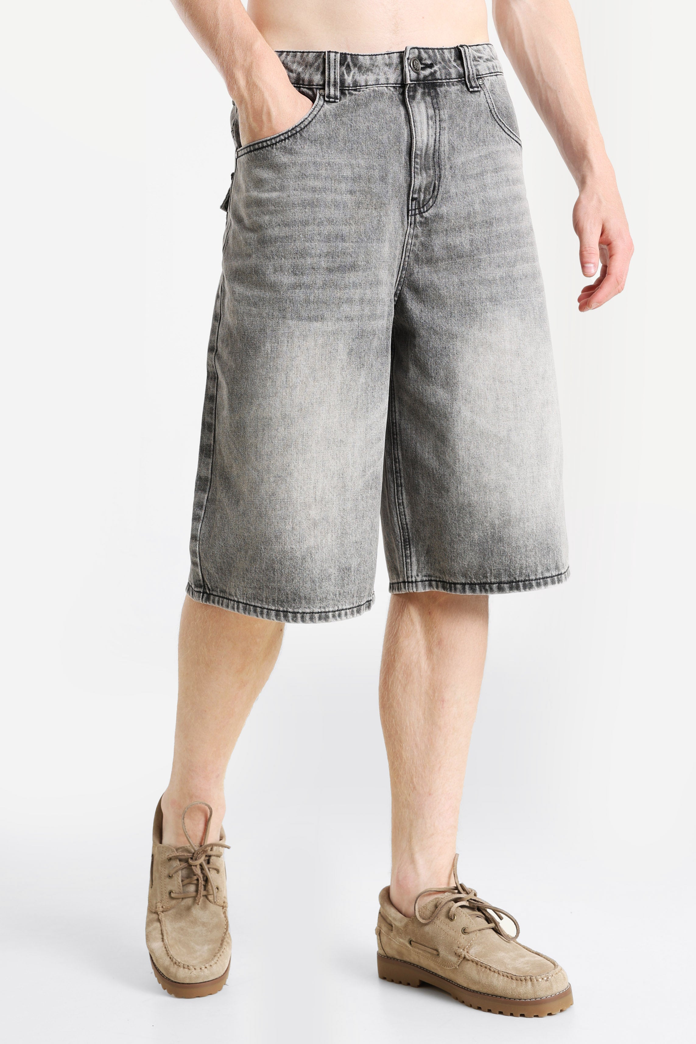 Bermuda en jean - Gris délavé