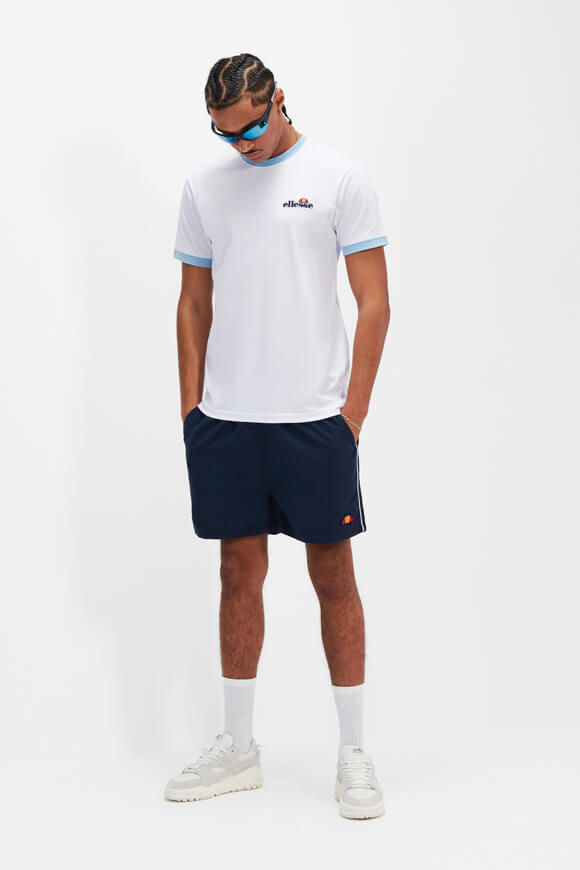 Meduno T-Shirt - White + Light Blue