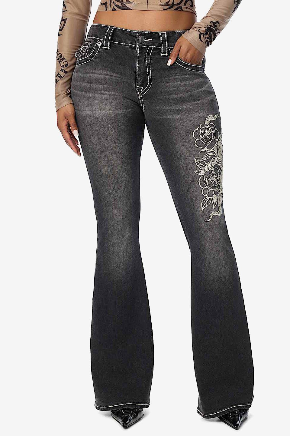 Snake Charlie flare jeans - Night Signal