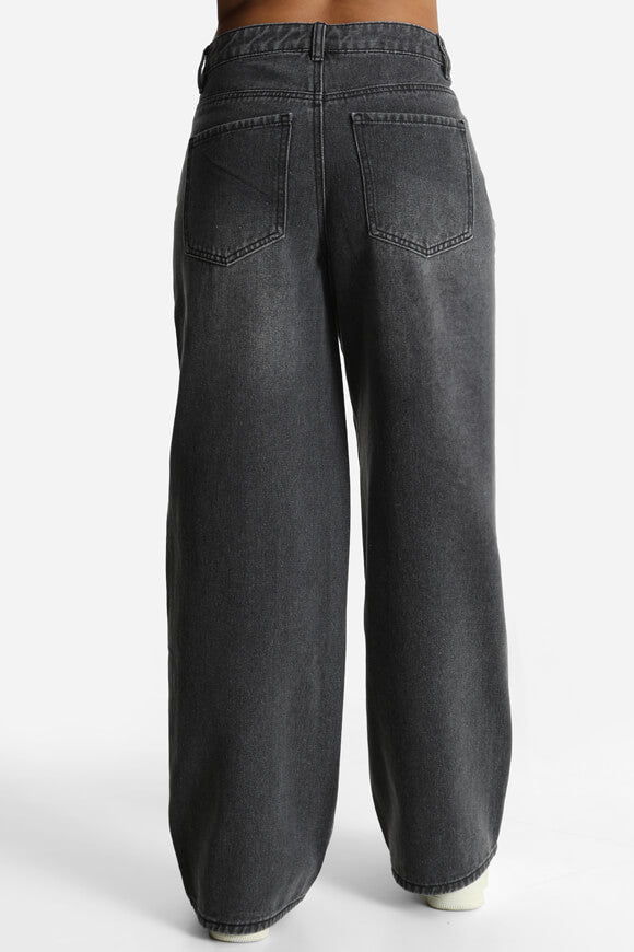 Wide Leg Jeans - Used Black