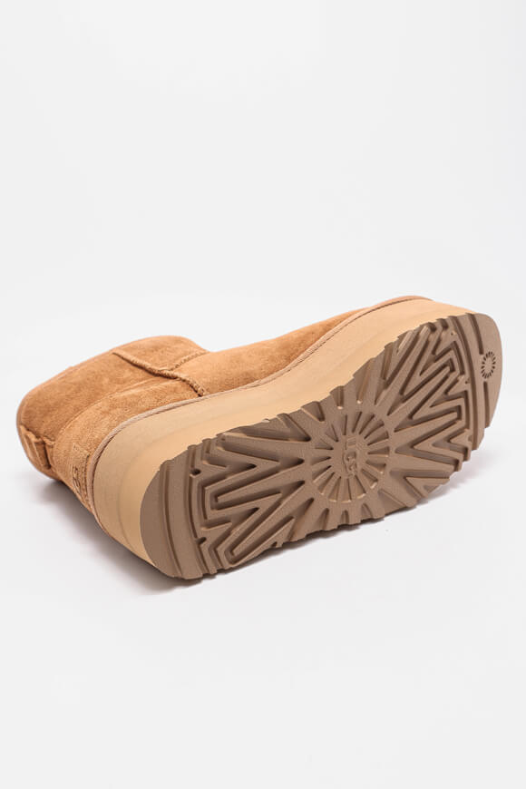 Classic Mini gefütterte Plateau Stiefelette - Chestnut