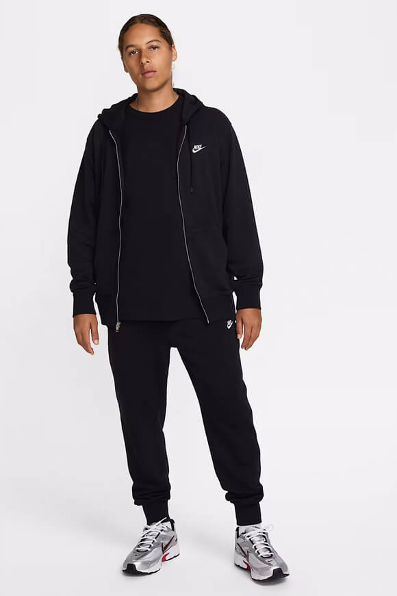 Hooded zip-up sweatshirt - Black
