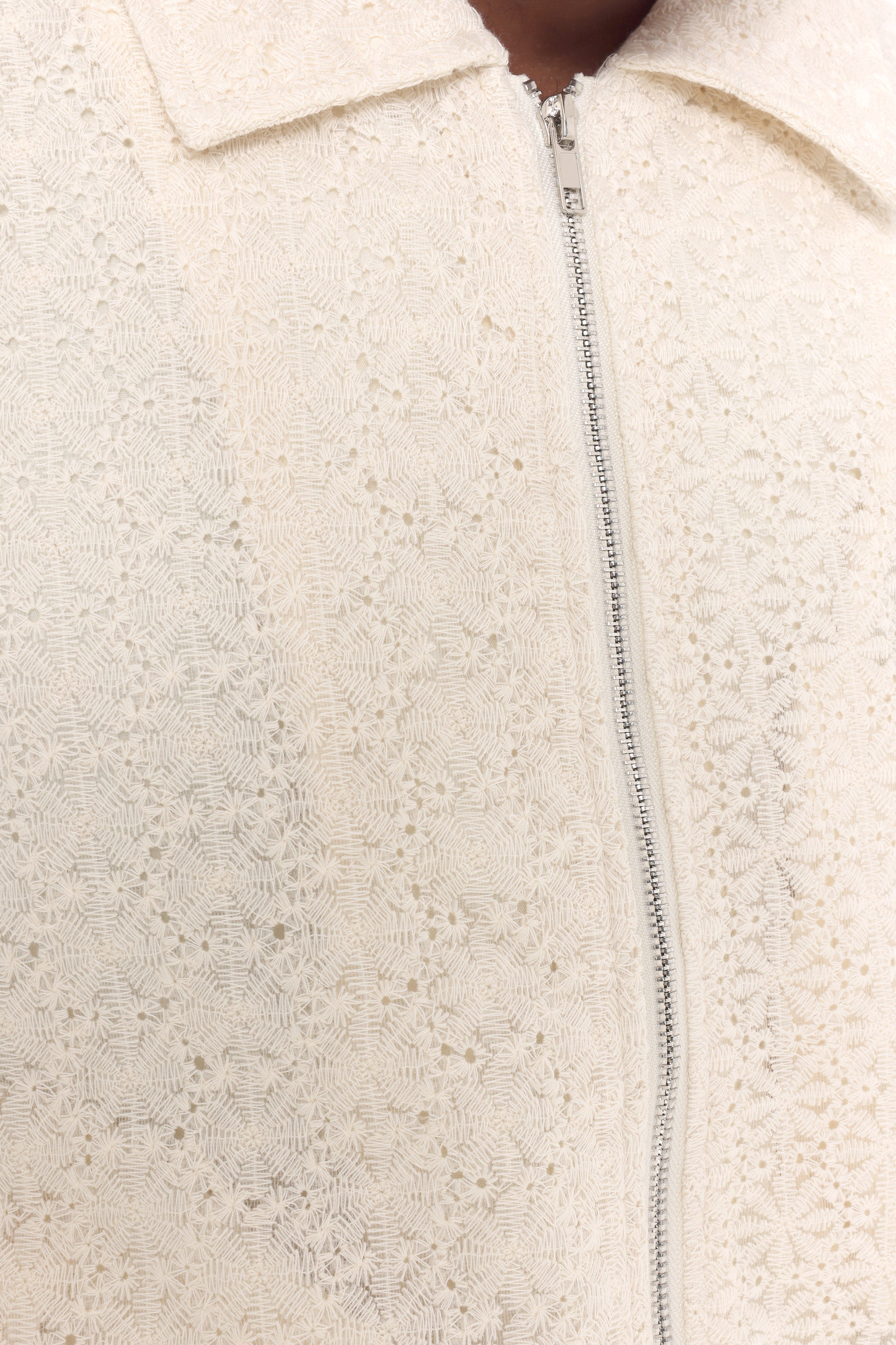 Leichte Häkeljacke - Cream