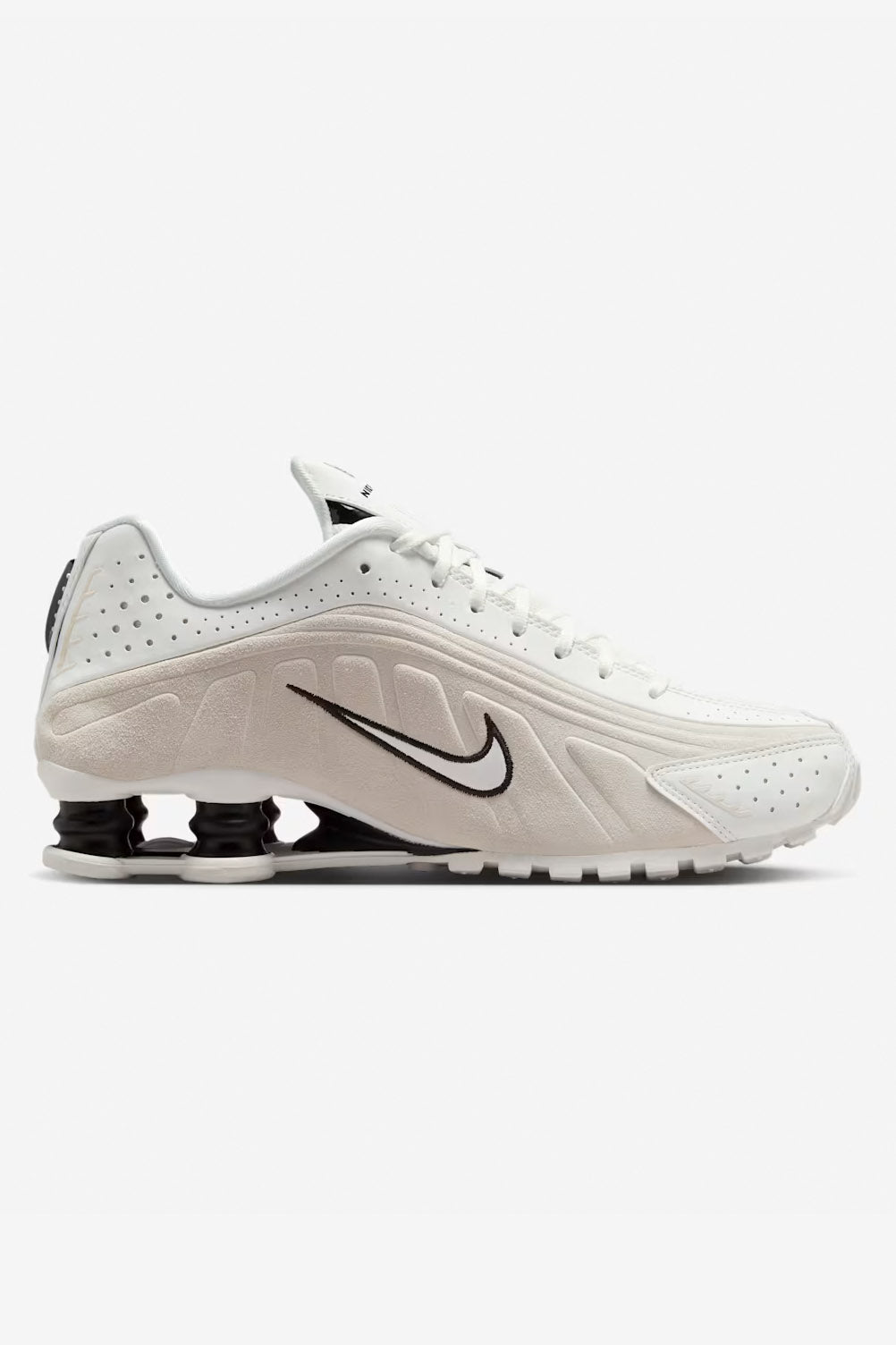 Shox R4 Sneaker - Summit White + Black