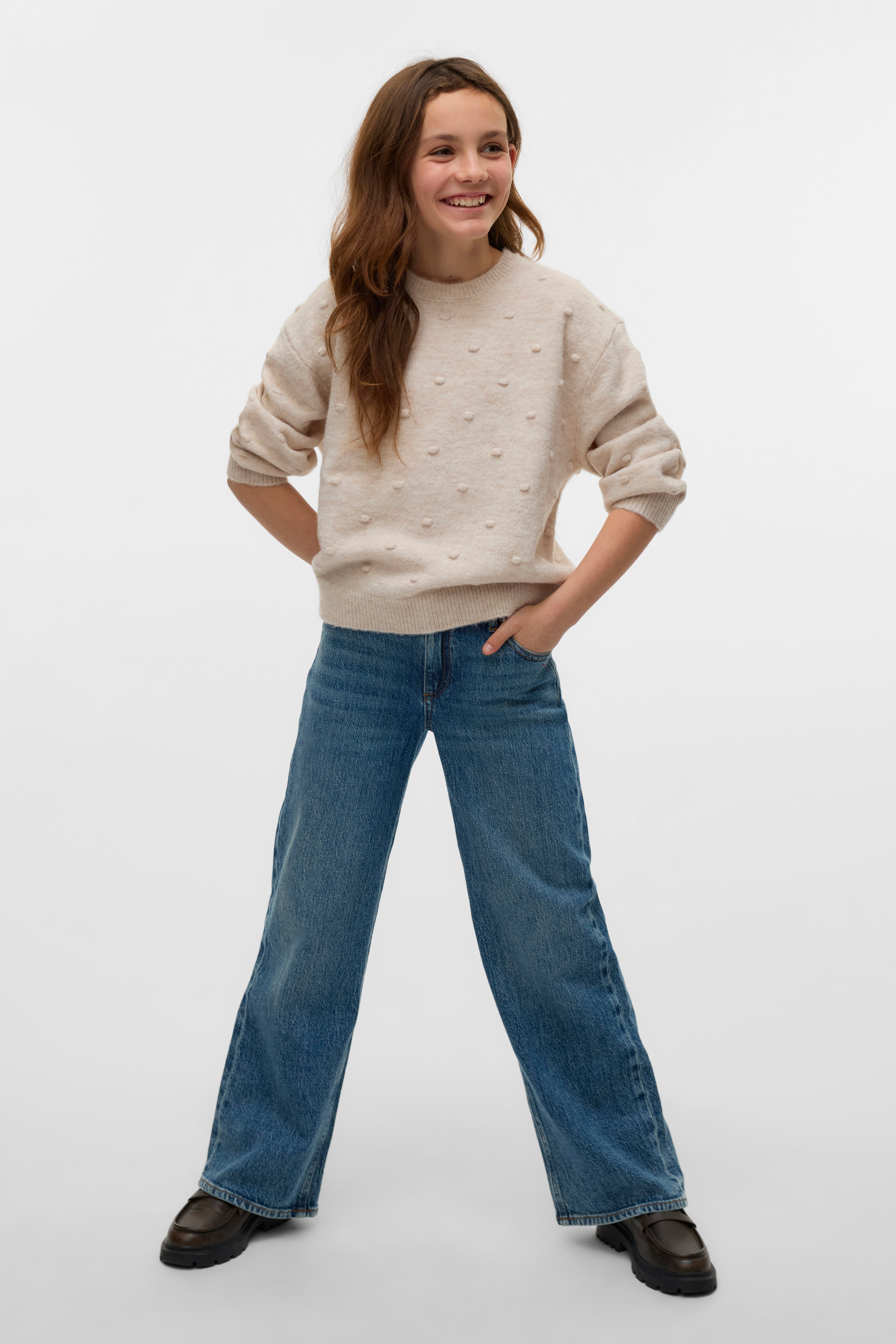 Jeans a gamba larga Tessa - Blu medio