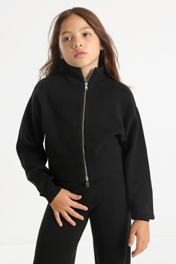 Jaquette ample en tricot - Noir