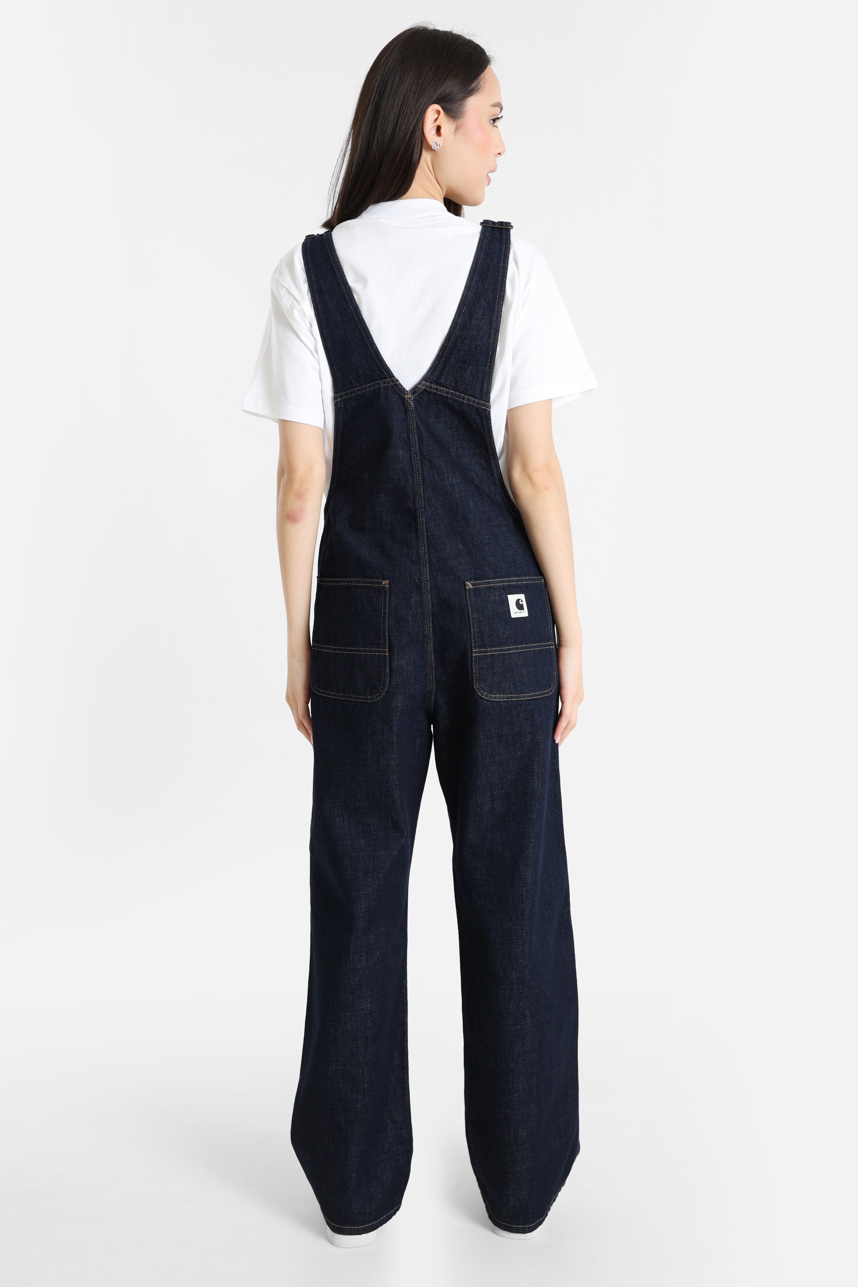 Salopette dritta in denim Bib - Blue Rinsed