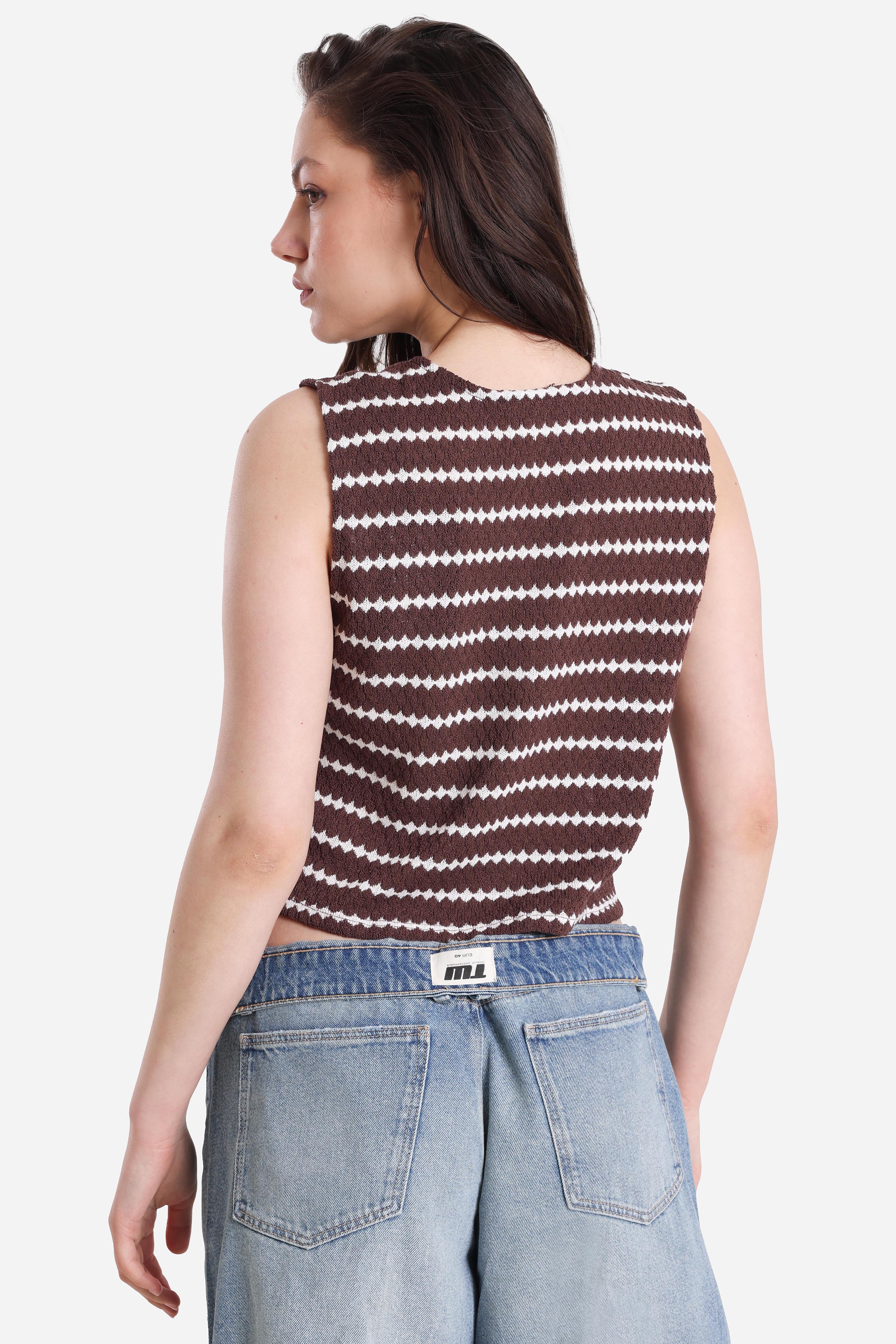 ONLEVA Crop Stricktop - Shopping Bag + Cloud Dancer