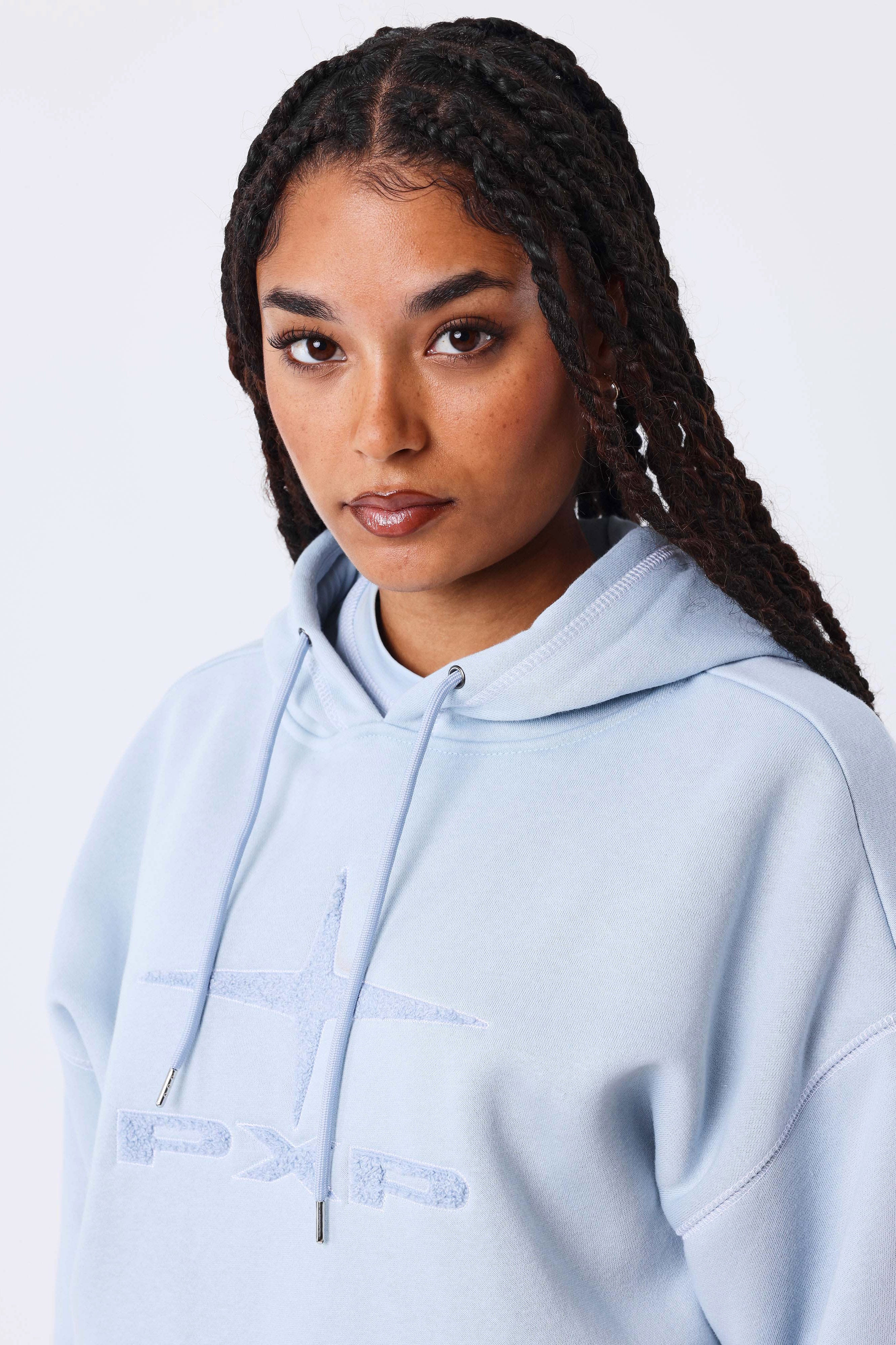 Felpa con cappuccio - Azzurro