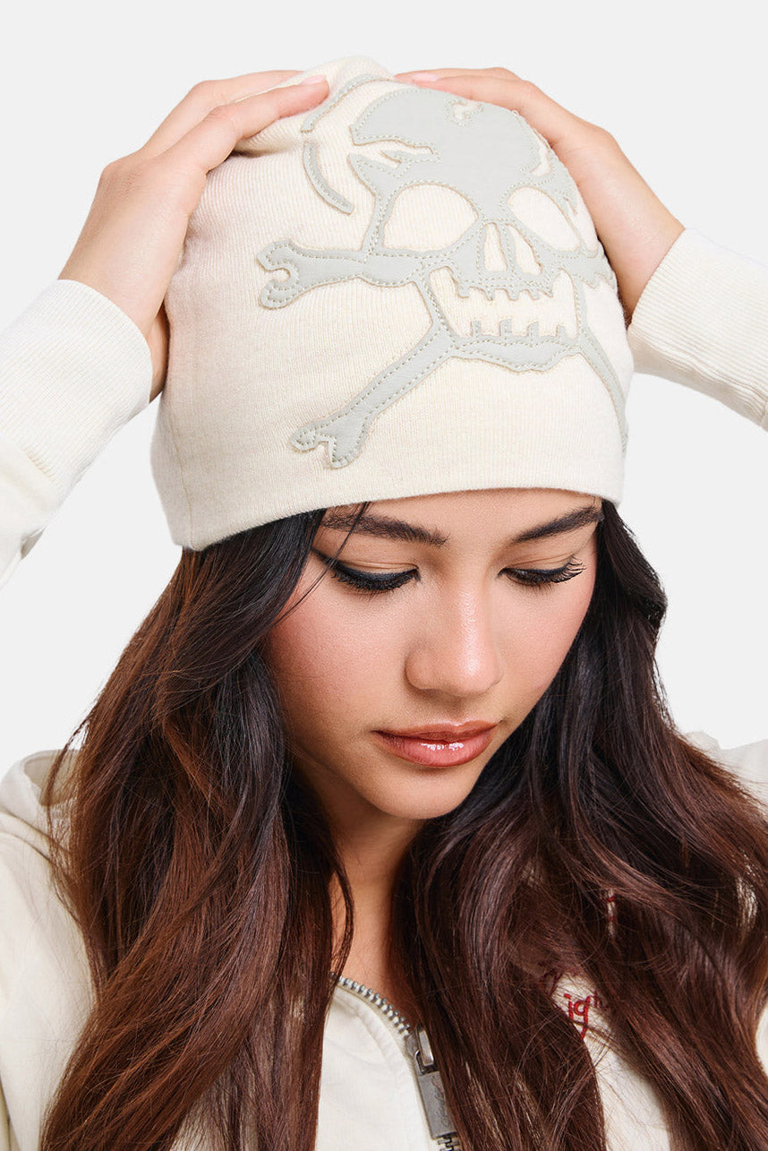 Beanie - Beige + Grey