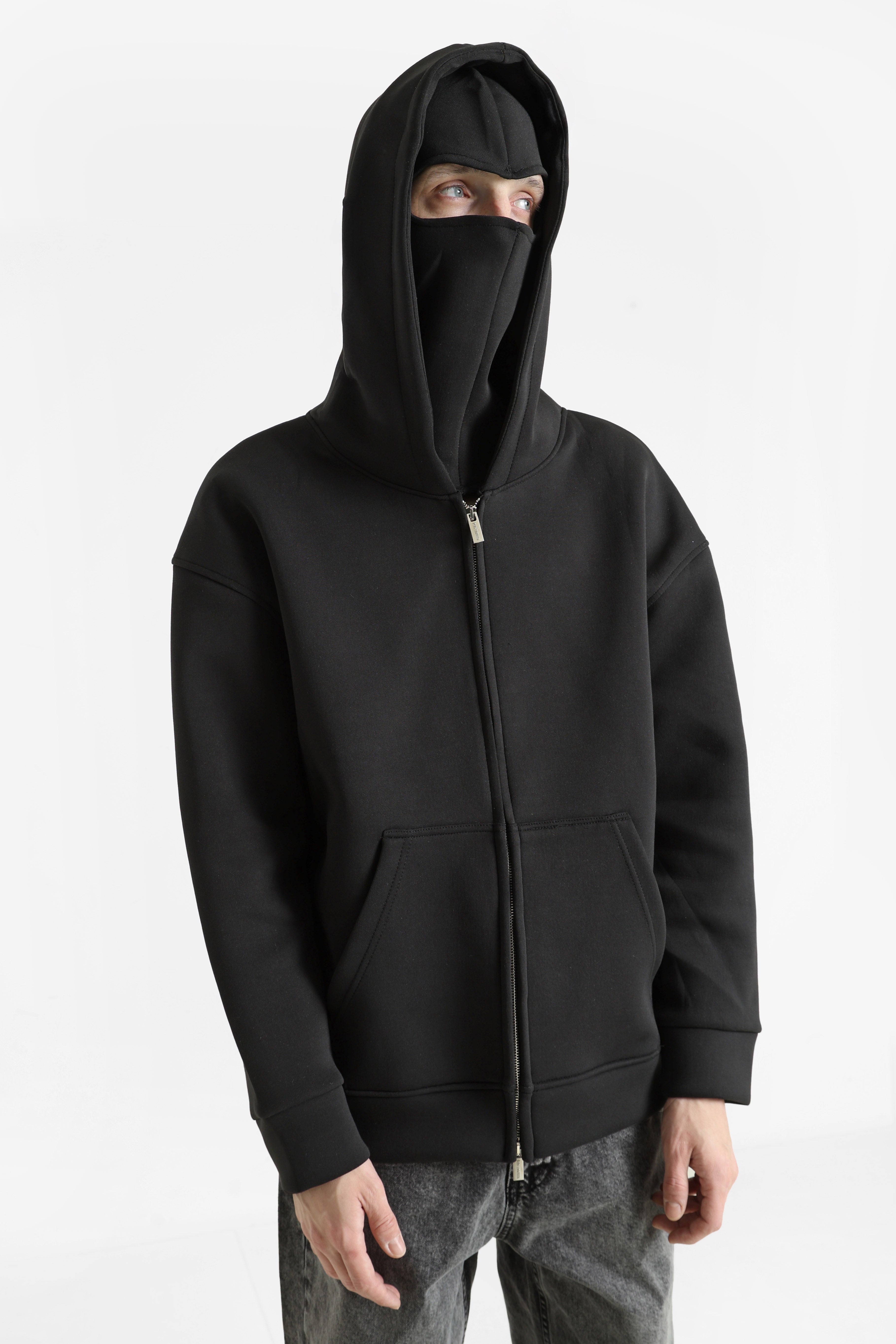 Sweat zippé à capuchon - Black