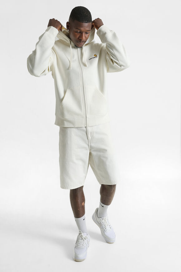 American Script Oversize Kapuzensweatjacke - Wax