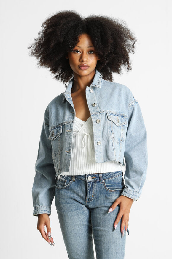 Crop Jeansjacke - Blue