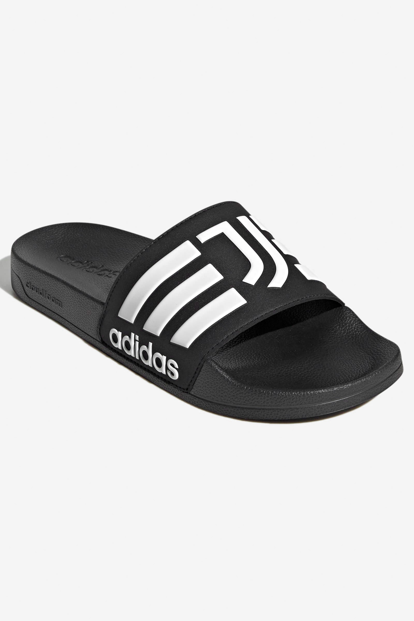 Adilette Juventus Pantoletten - Core Black + Footwear White