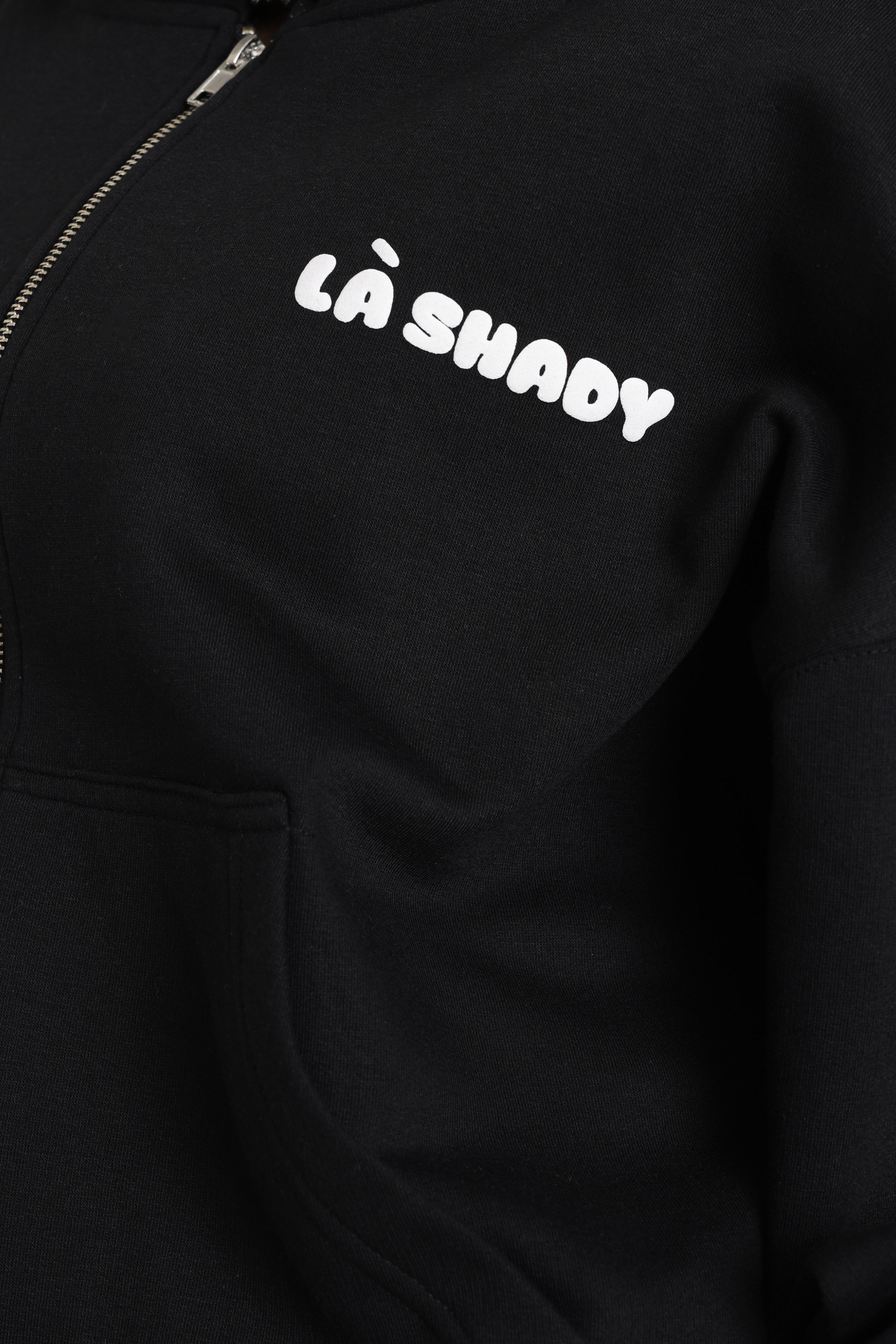 Kapuzensweatjacke - Schwarz