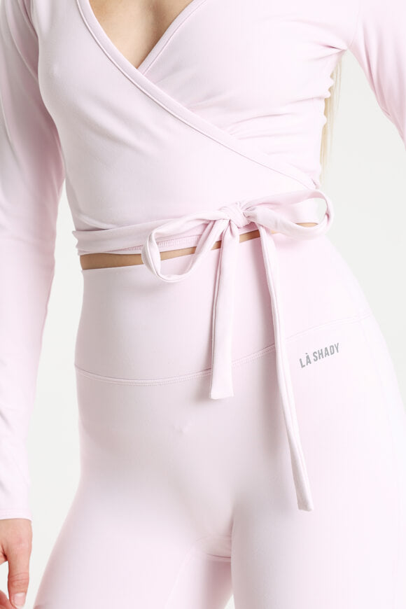 Crop long sleeve shirt - light pink