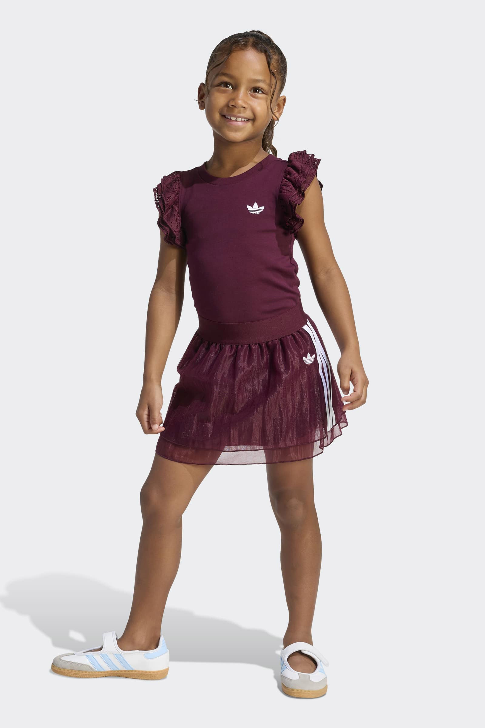 Kids Mesh Minirock - Maroon