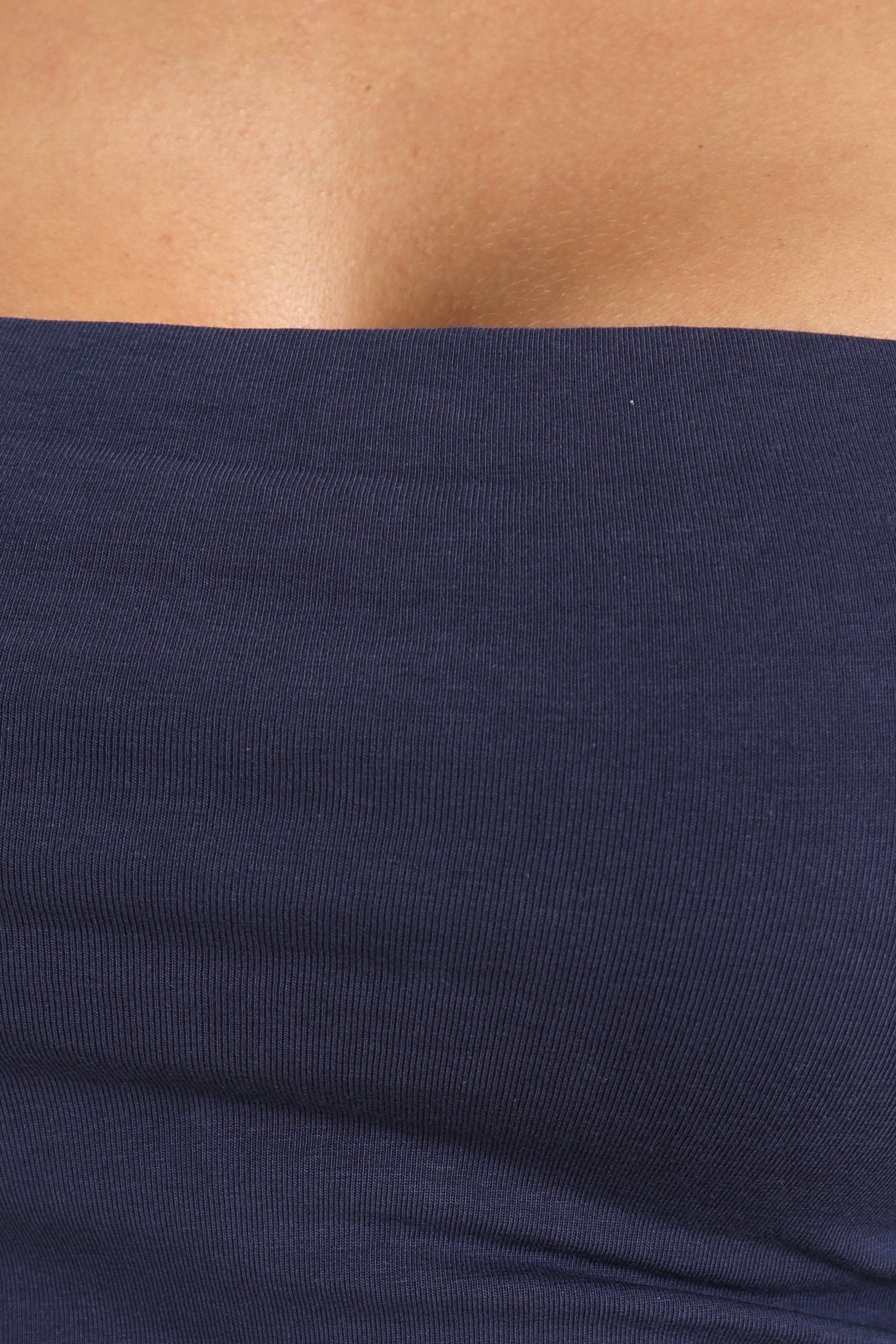 Top corto a fascia - Blu