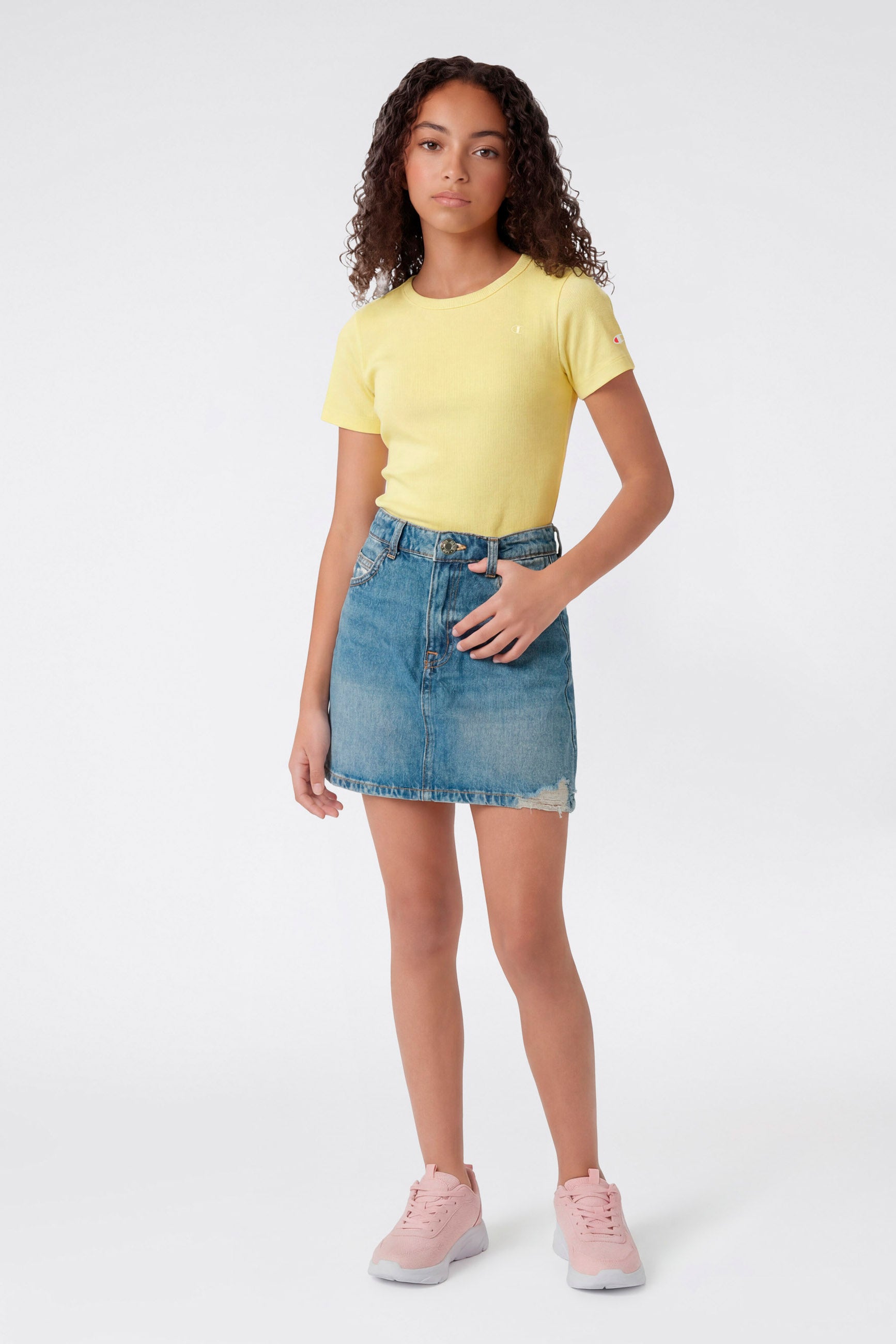 Geripptes T-Shirt - Yellow