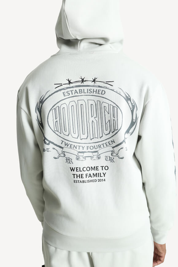 Sweat ample zippé à capuchon - Dawn Blue