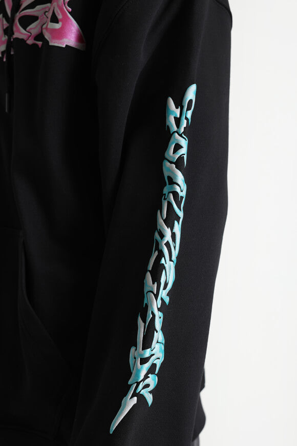 Kapuzensweatjacke - Schwarz