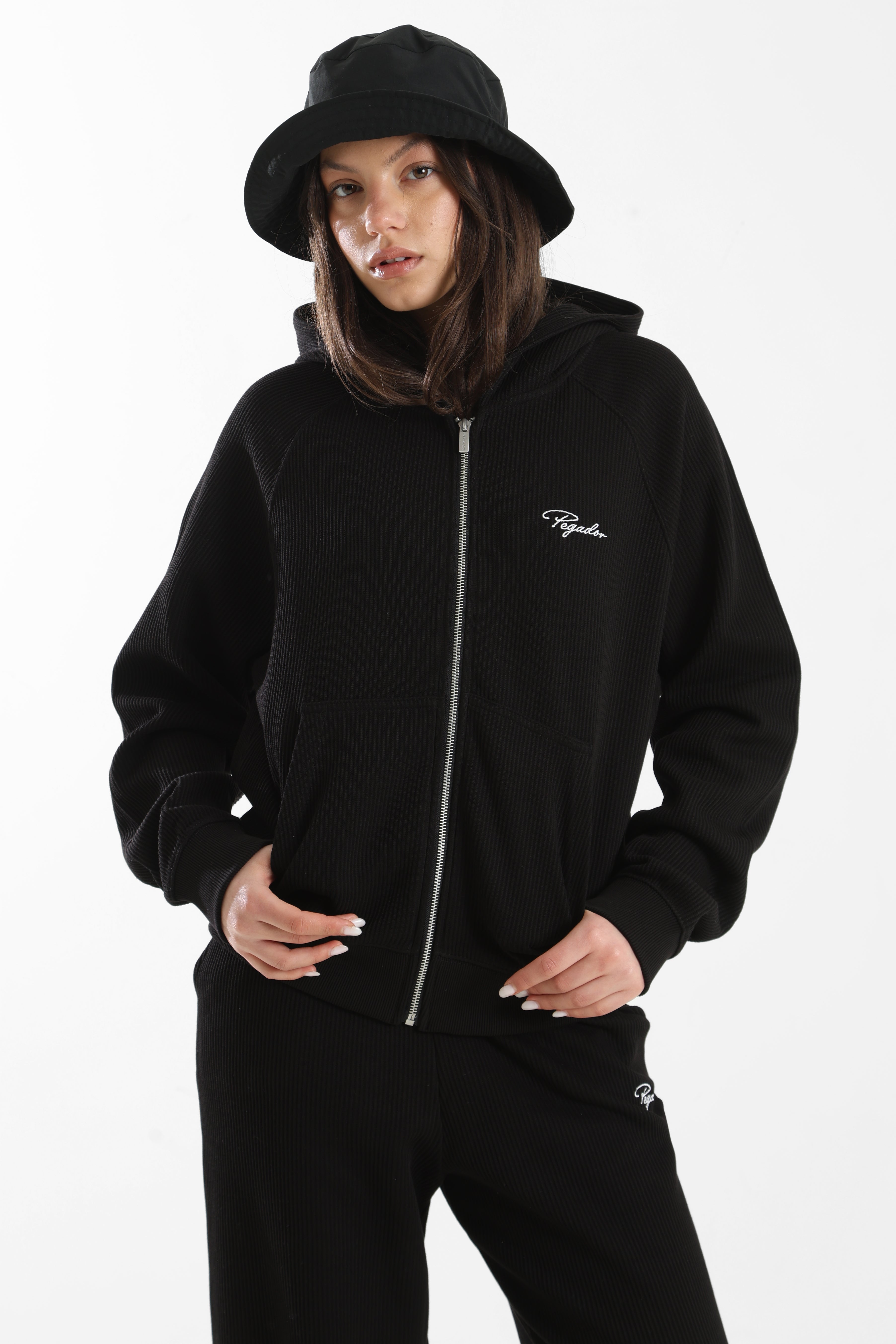 Strukturierte Trainingsjacke - Washed Black