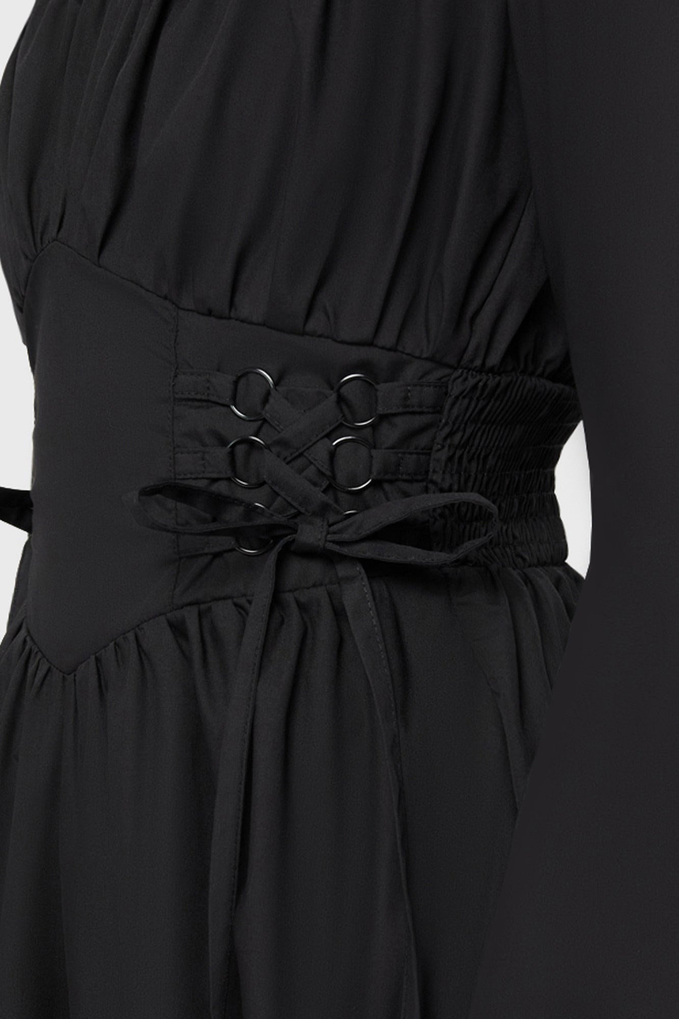 Mini abito scollato sulle spalle - Black