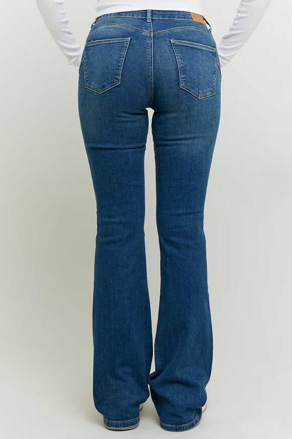 Push-up Flare Jeans - Medium Blue Denim