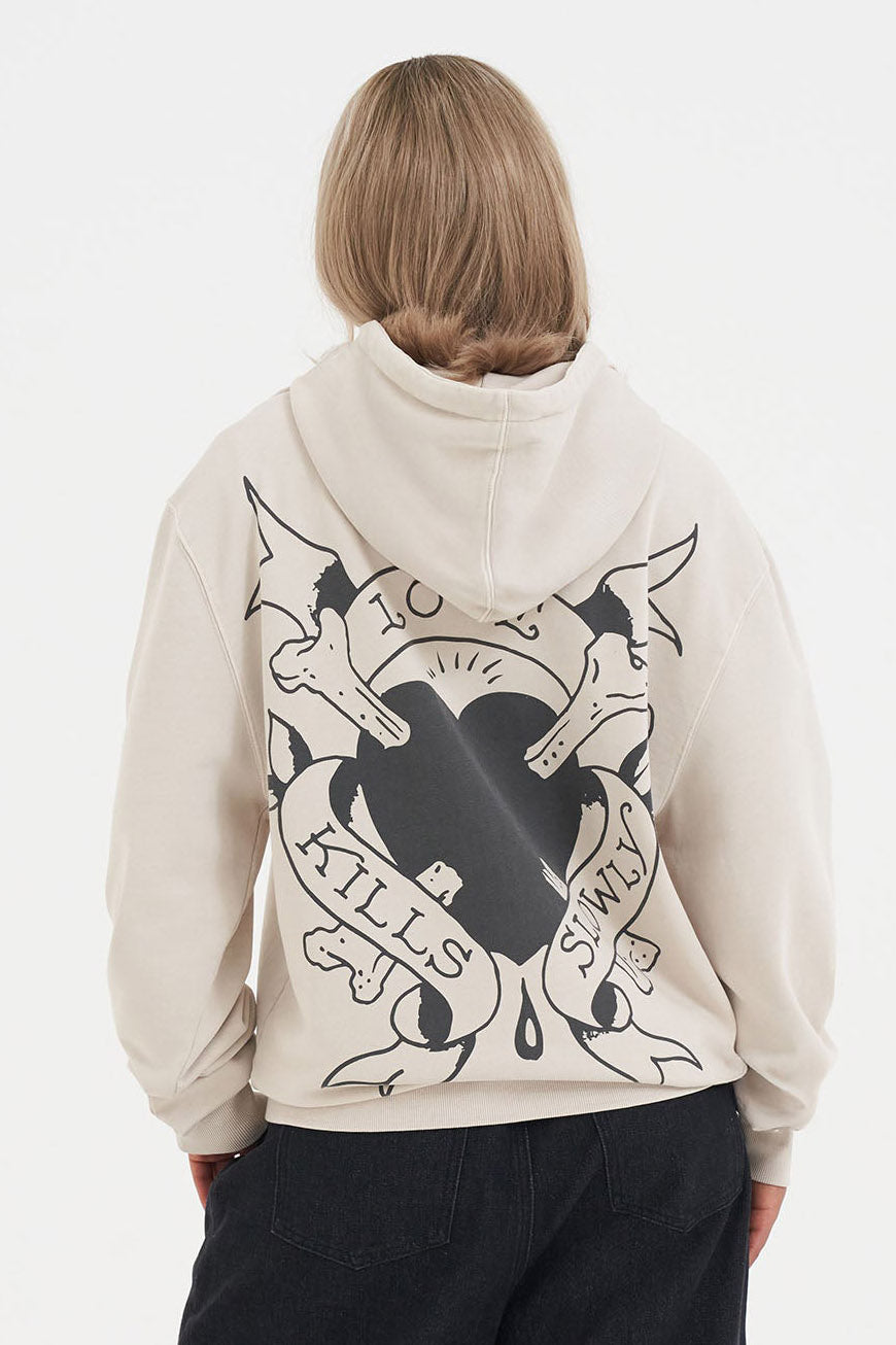 Giacca con cappuccio oversize - Offwhite