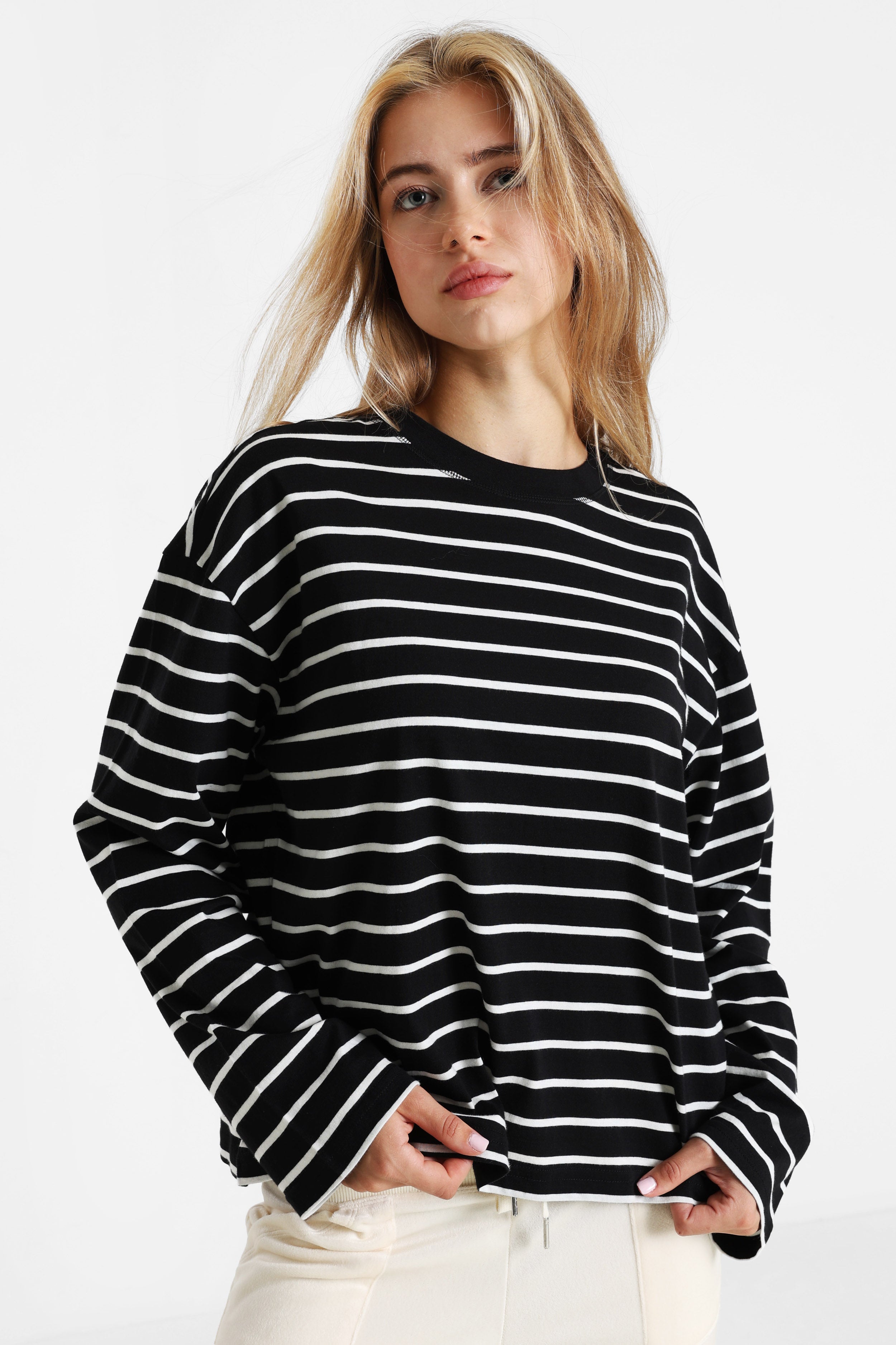 Camicia ONLHAPPY a maniche lunghe - Black + Cloud Dancer