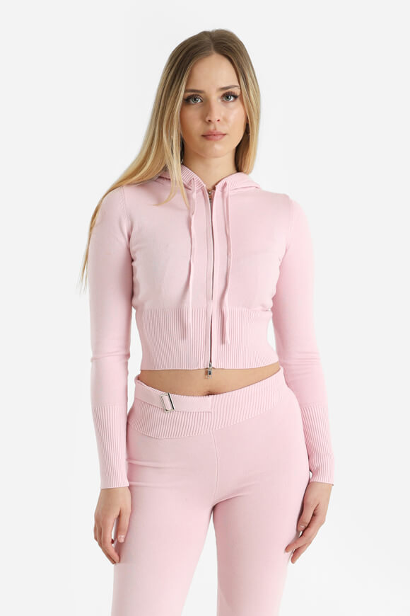 Crop Strickjacke - Pink