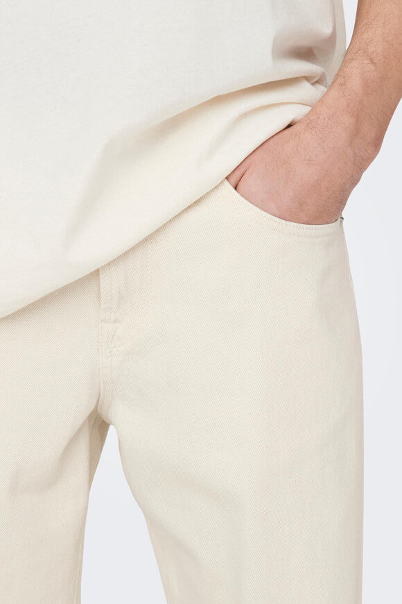 Edge Straight Loose Fit Jeans L32 - Offwhite