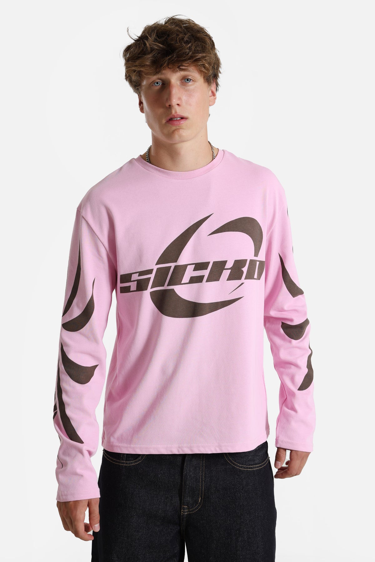 Shirt manches longues - Rose + Brun