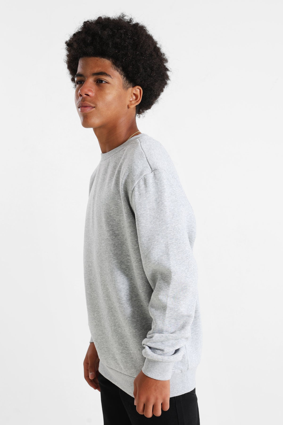 Fluffy Sweatshirt - Heathergrey