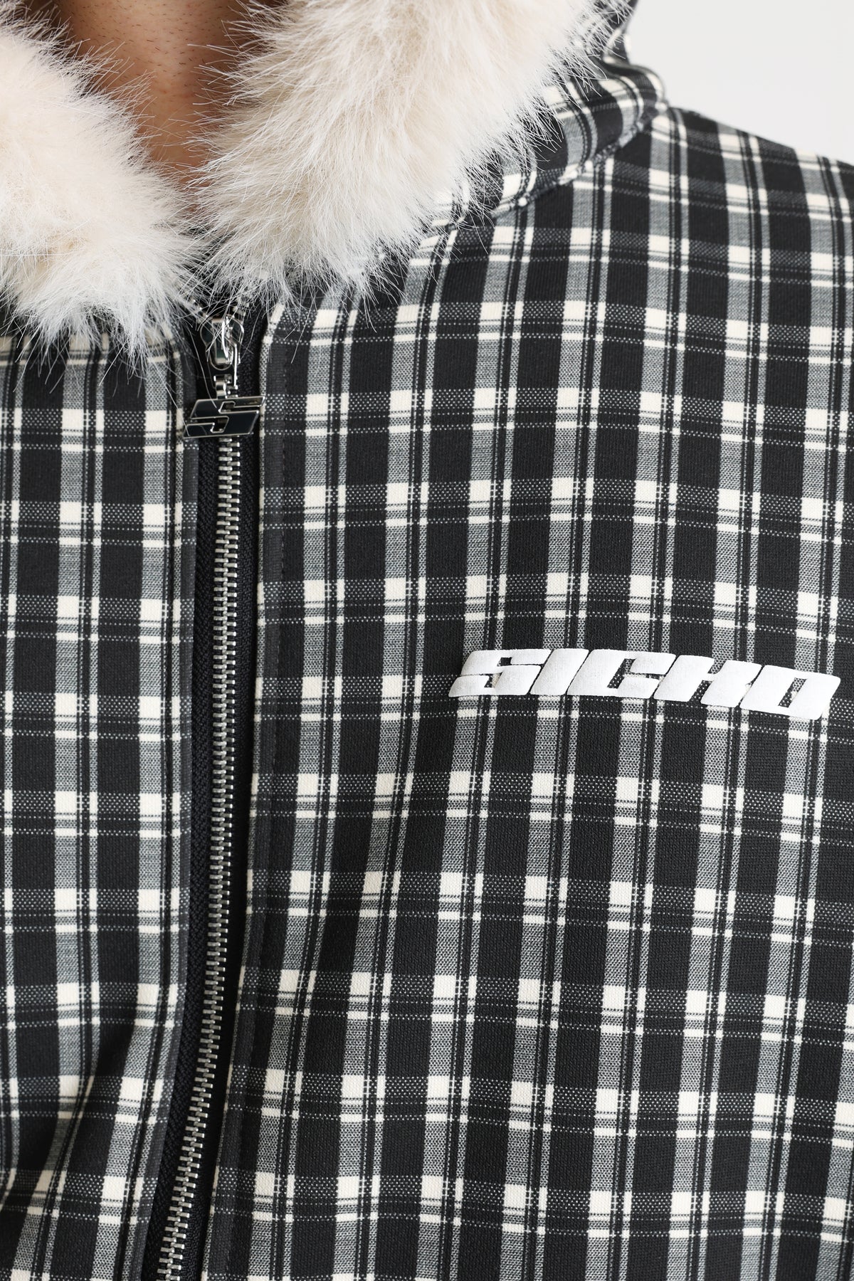 Veste bomber légère - Noir + Ecru