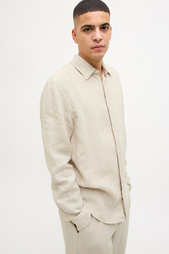 JPRCCLAWRENCE linen shirt - Silver Lining