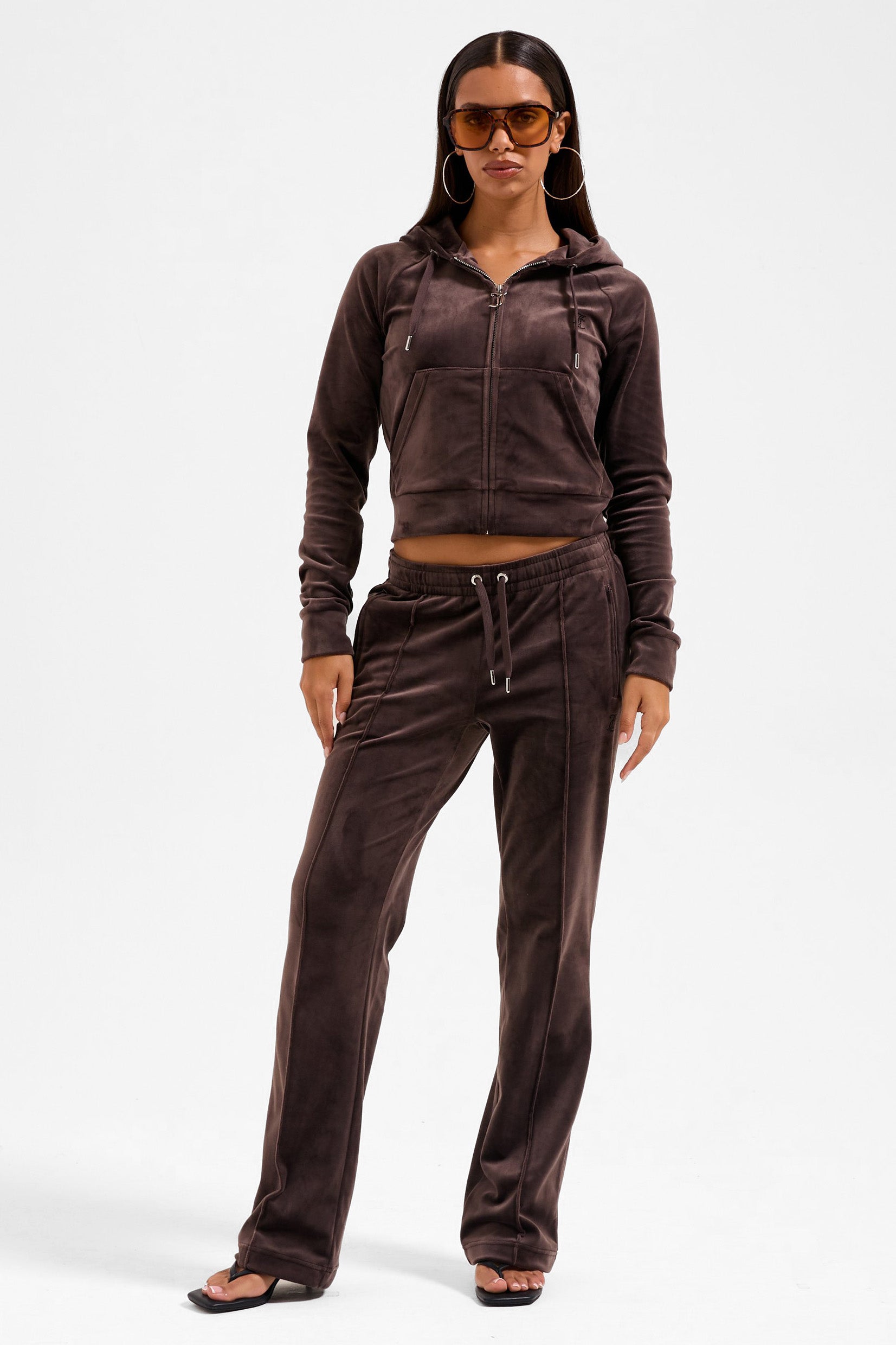 Madison Samt Crop Jacke - Java